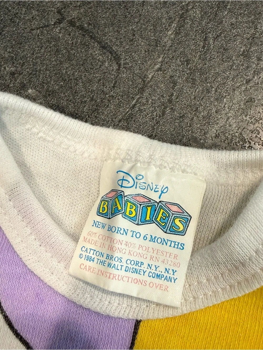 Vintage Disney Babies 0-6 month baby girl outfit set Minnie 80s